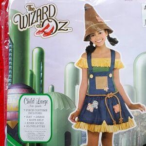 Wizard Of Oz Scarecrow Child Large Halloween Costume Girl dress
